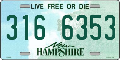 NH license plate 3166353