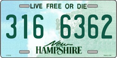 NH license plate 3166362
