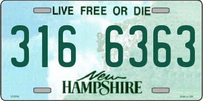 NH license plate 3166363