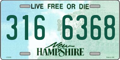 NH license plate 3166368