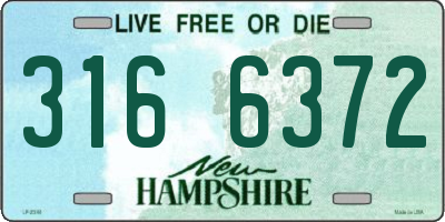 NH license plate 3166372