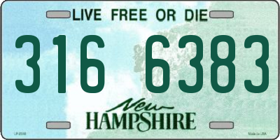 NH license plate 3166383