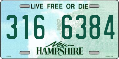NH license plate 3166384