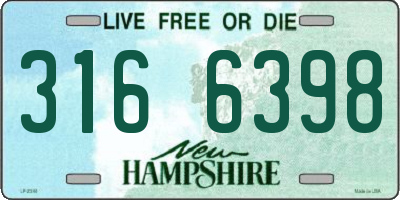 NH license plate 3166398