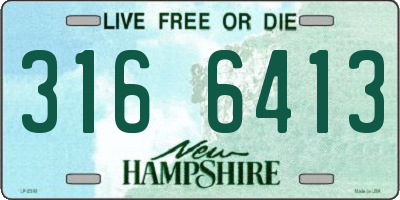 NH license plate 3166413