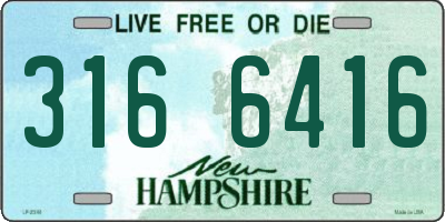 NH license plate 3166416