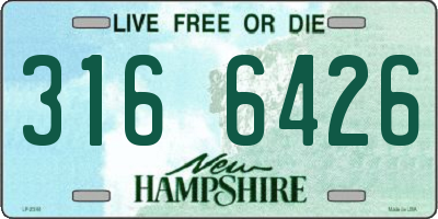 NH license plate 3166426