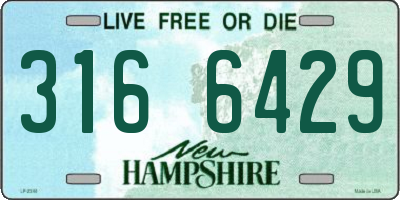 NH license plate 3166429