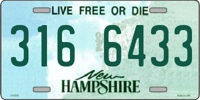NH license plate 3166433