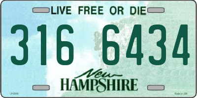 NH license plate 3166434