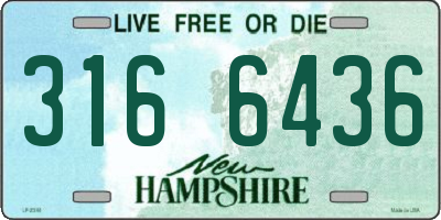 NH license plate 3166436