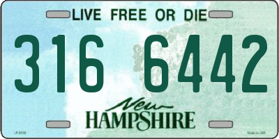 NH license plate 3166442