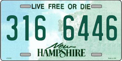 NH license plate 3166446