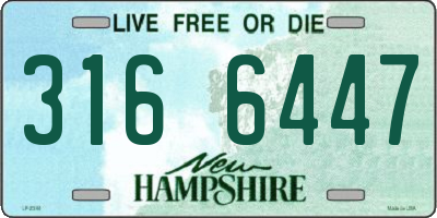 NH license plate 3166447