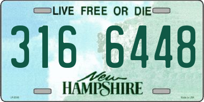 NH license plate 3166448
