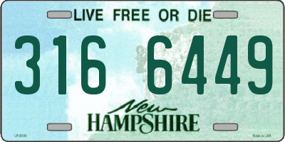 NH license plate 3166449