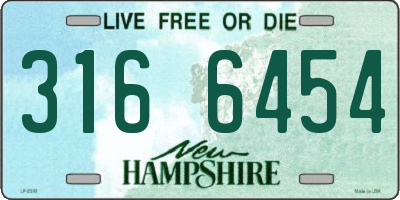 NH license plate 3166454