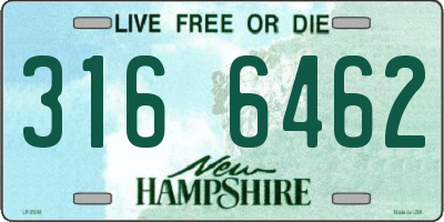 NH license plate 3166462