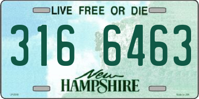 NH license plate 3166463