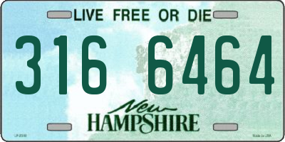 NH license plate 3166464