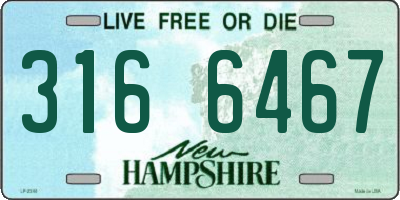 NH license plate 3166467