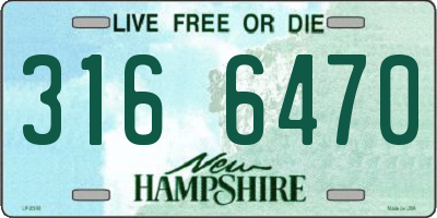 NH license plate 3166470