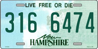 NH license plate 3166474