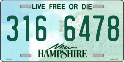 NH license plate 3166478