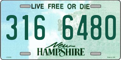 NH license plate 3166480