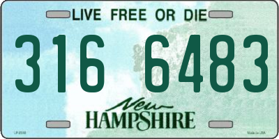 NH license plate 3166483