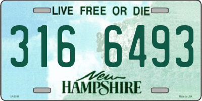 NH license plate 3166493