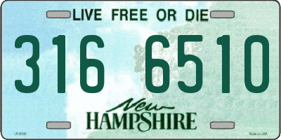 NH license plate 3166510