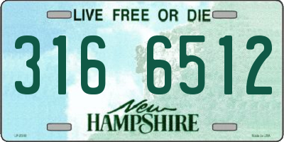 NH license plate 3166512