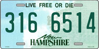 NH license plate 3166514