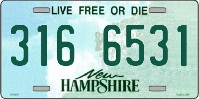 NH license plate 3166531