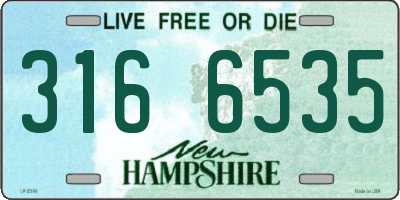 NH license plate 3166535