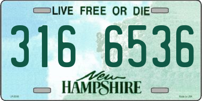 NH license plate 3166536
