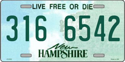 NH license plate 3166542