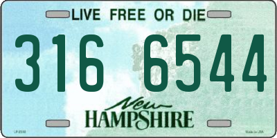 NH license plate 3166544