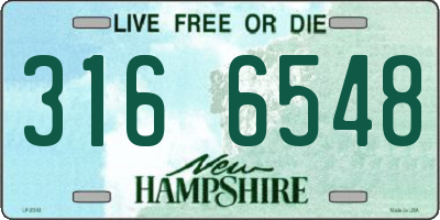 NH license plate 3166548