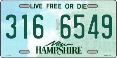 NH license plate 3166549