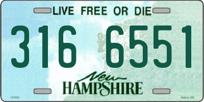 NH license plate 3166551