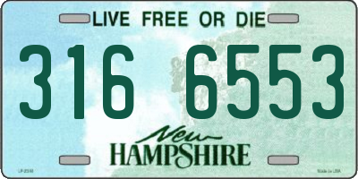 NH license plate 3166553