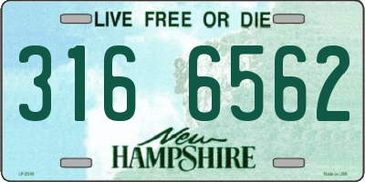 NH license plate 3166562
