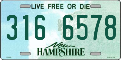 NH license plate 3166578
