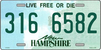 NH license plate 3166582