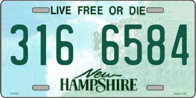 NH license plate 3166584