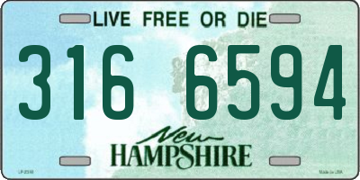 NH license plate 3166594