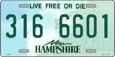 NH license plate 3166601