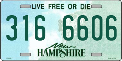 NH license plate 3166606